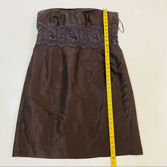 ann Taylor dress brown strapless size 10 - Picture 6 of 11